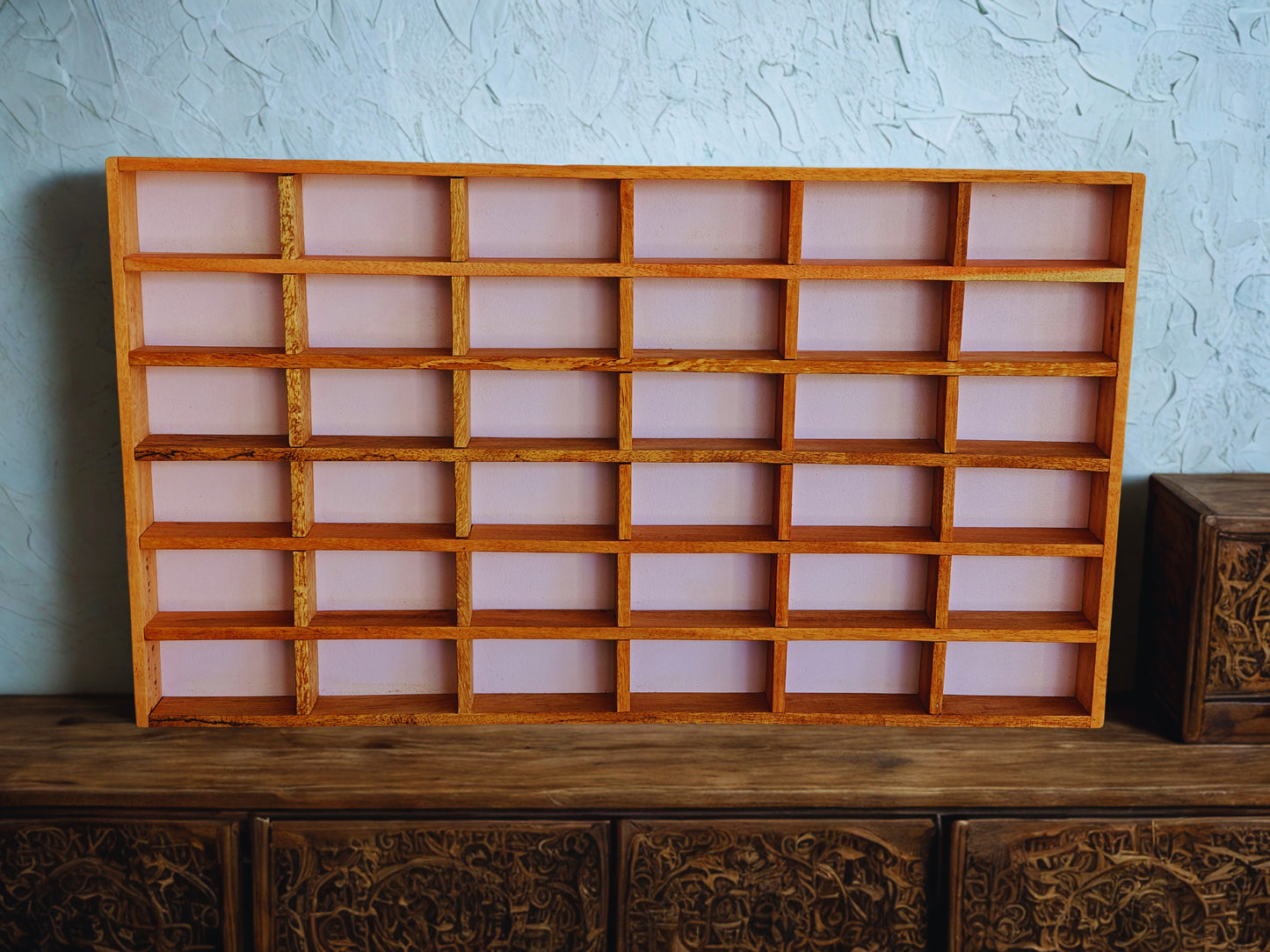 Hot Wheels Wooden Display Case – 36 Compartments