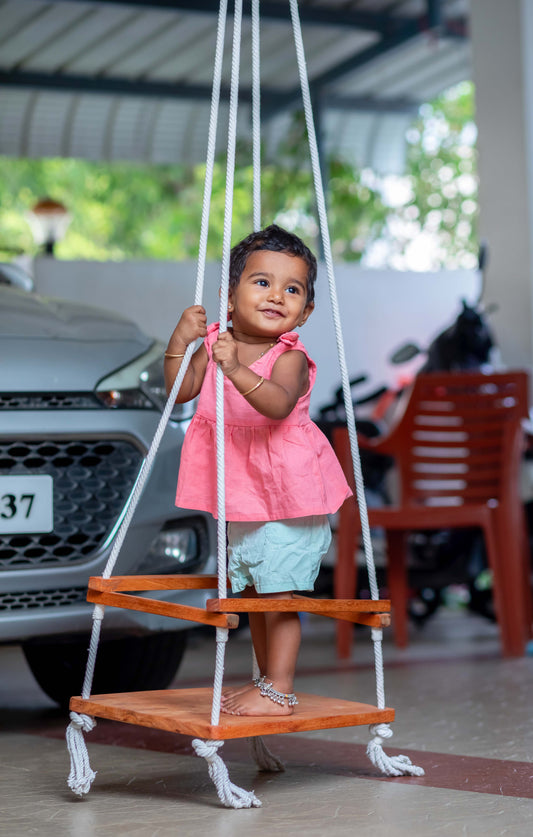 MotherWood Premium Montessori wooden swing for Kids(1 Year and Above)