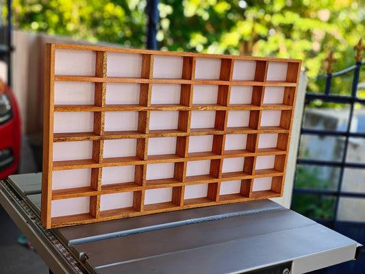 Hot Wheels Wooden Display Case – 36 Compartments