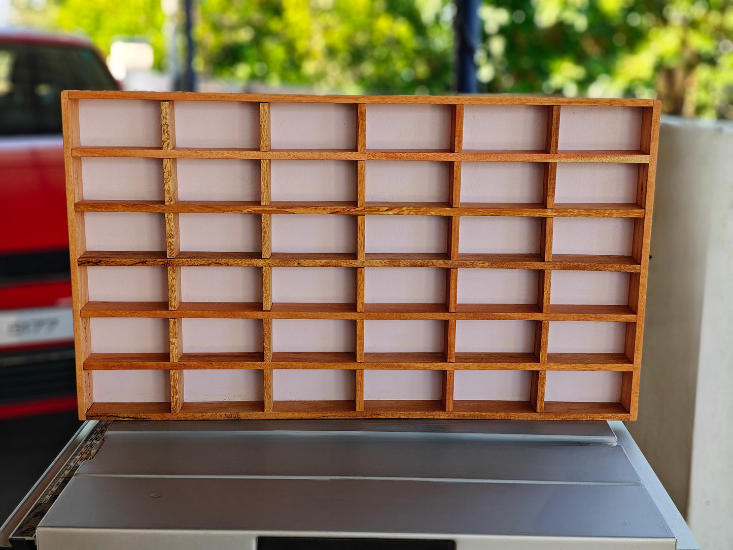 Hot Wheels Wooden Display Case – 36 Compartments