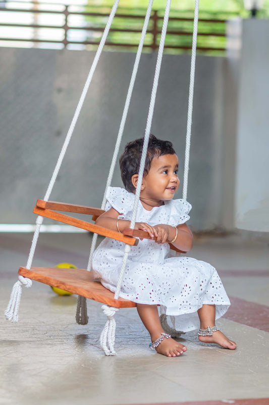 MotherWood Premium Montessori wooden swing for Kids(1 Year and Above)