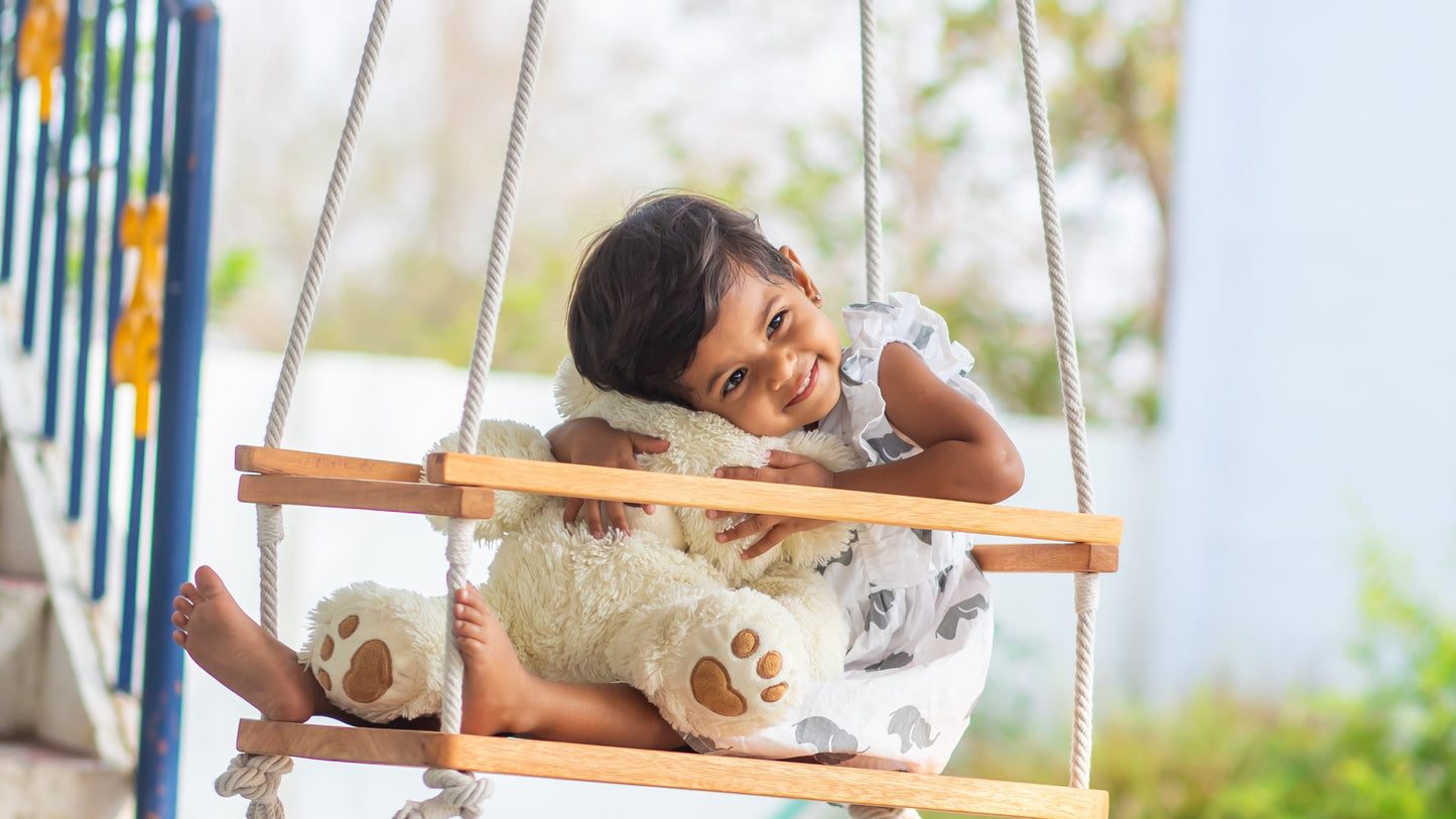 MotherWood Premium Montessori wooden swing for Kids(1 Year and Above)